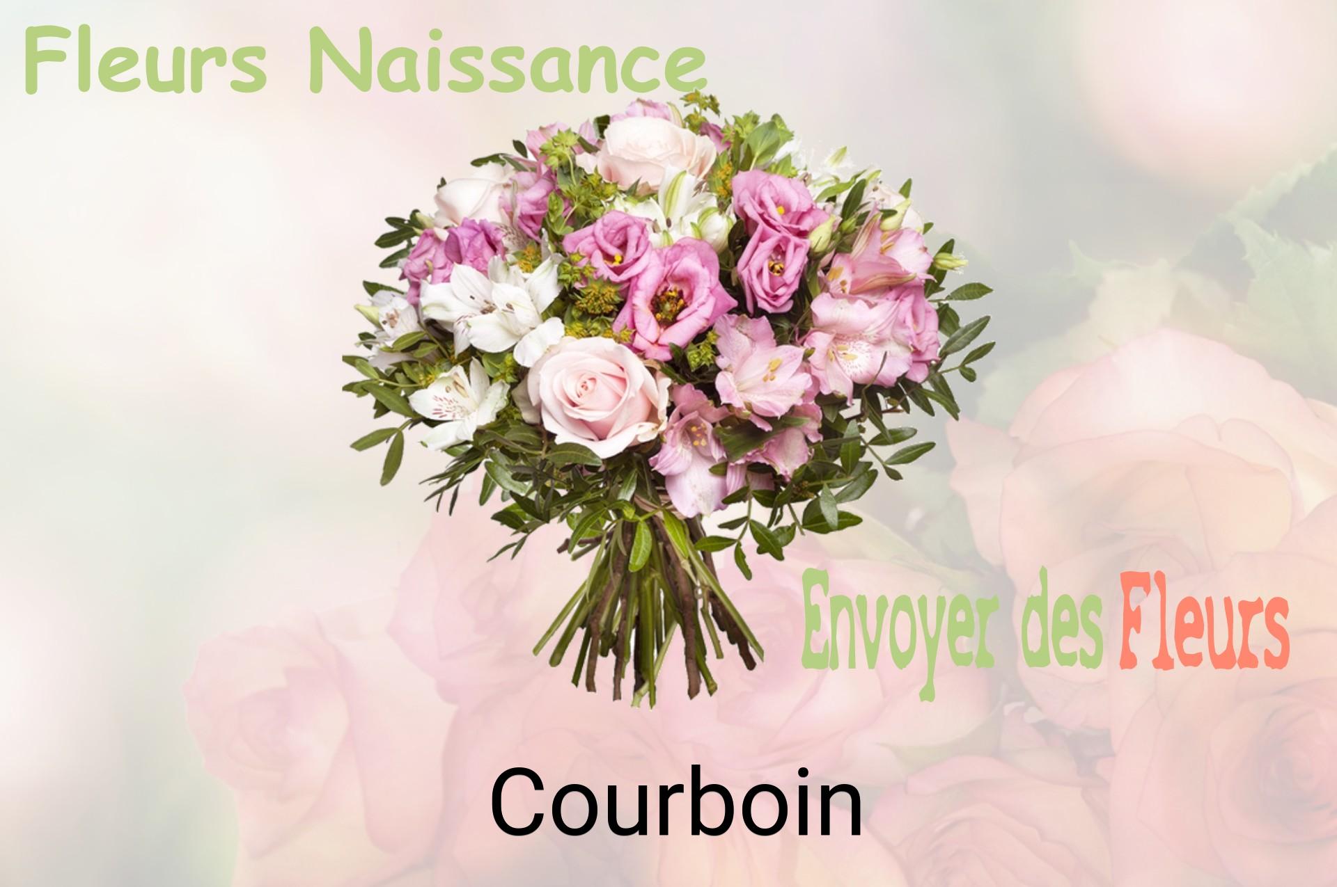 Bouquet de fleurs de naissance livré à Courboin
